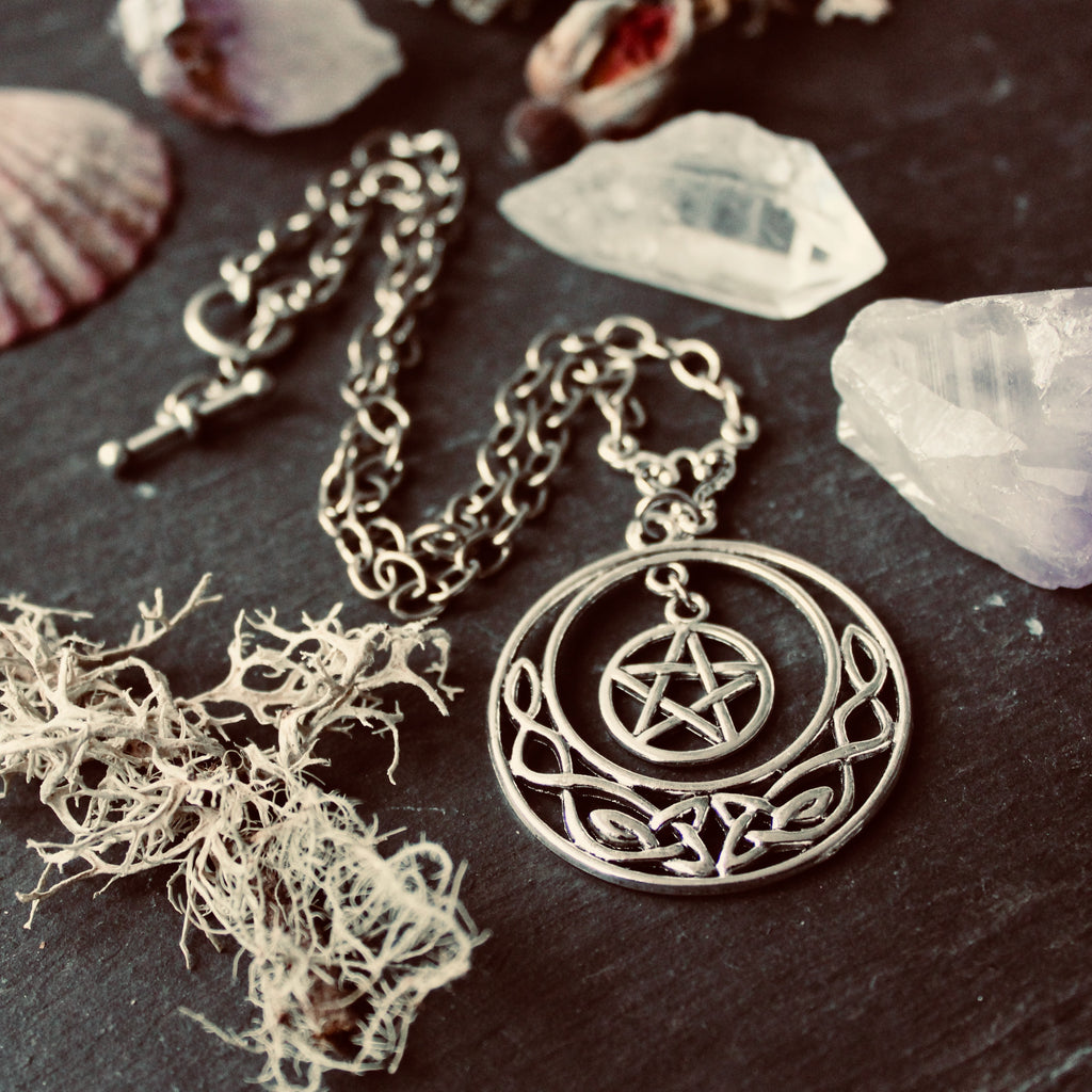 Witch pentagram hotsell necklace